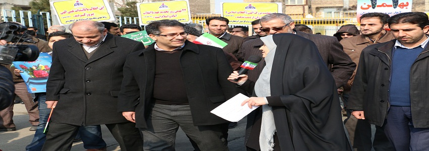 حضور پر شور دانشگاه جامع علمی کاربردی استان در یوم الله 22 بهمن